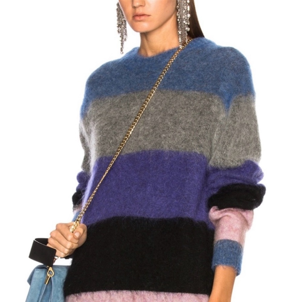 Acne Studios Albah Mohair Striped Sweater Size S - Picture 10 of 10